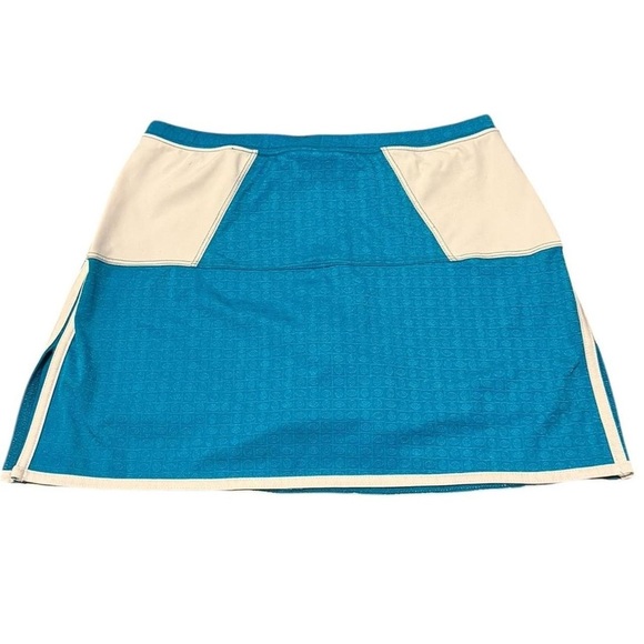 Jerdog Skort Small Teal & Cream – Built-In Shorts - Picture 2 of 8